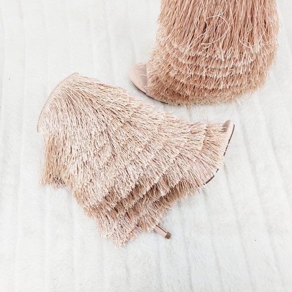 Nelly B Mambo High Heels Ankle Boot Fun Fringe - Picture 8 of 11